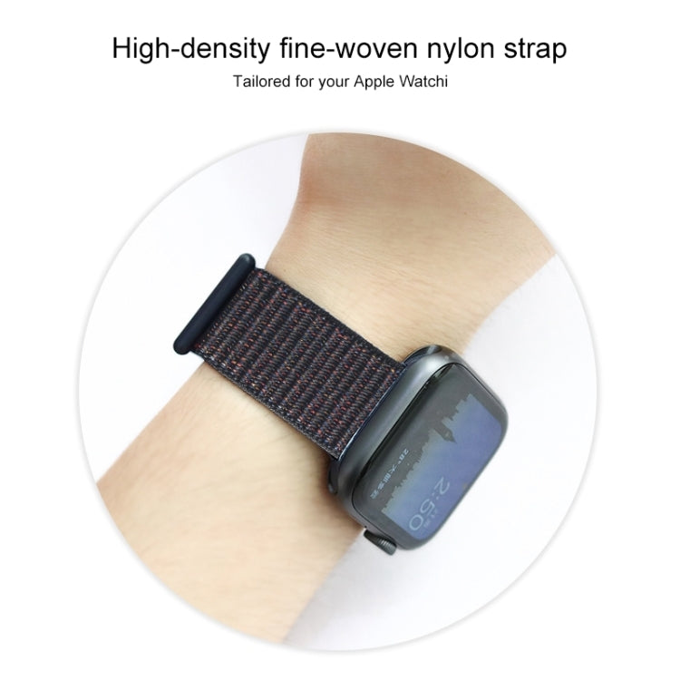 For Apple Watch Apple Watch Ultra 49mm&Watch Ultra 2 49mm / Series 9&8&7 45mm / SE 3&SE 2&6&SE&5&4 44mm / 3&2&1 42mm Mutural Nylon Watch Band(Dark Navy Blue) - Watch Bands by Mutural | Online Shopping UK | buy2fix