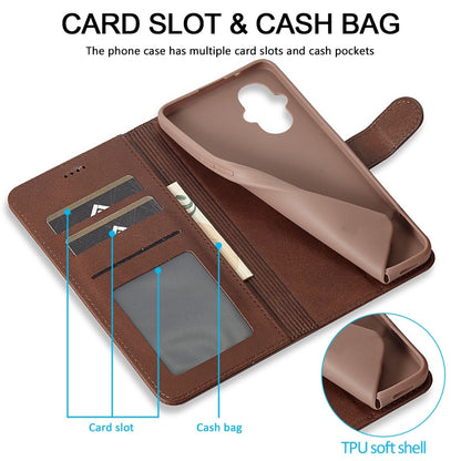 For OPPO A96 5G / Reno7 Z 5G LC.IMEEKE Calf Texture Leather Phone Case(Coffee) - OPPO Cases by LC.IMEEKE | Online Shopping UK | buy2fix
