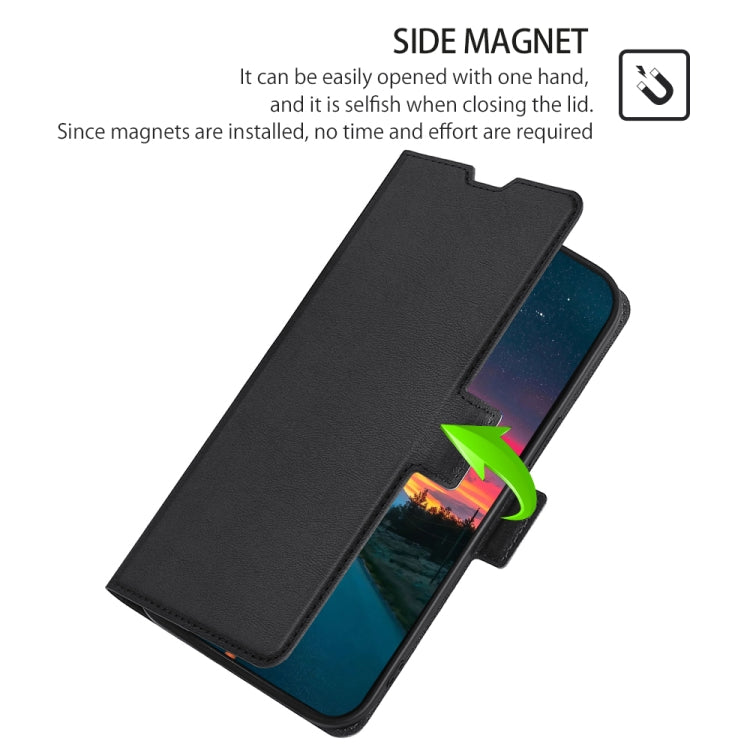 For Blackview A55 Ultra-thin Voltage Side Buckle PU + TPU Leather Phone Case(Black) - More Brand by buy2fix | Online Shopping UK | buy2fix