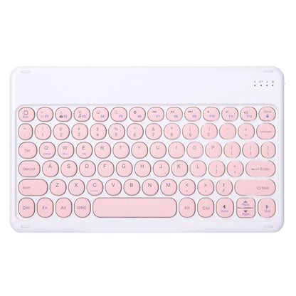 Round Cap Bluetooth Keyboard Leather Case with Pen Slot for Samsung Galaxy Tab S6 Lite, Specification:without Touchpad(Pink+Pink Keyboard) - Samsung Keyboard by buy2fix | Online Shopping UK | buy2fix