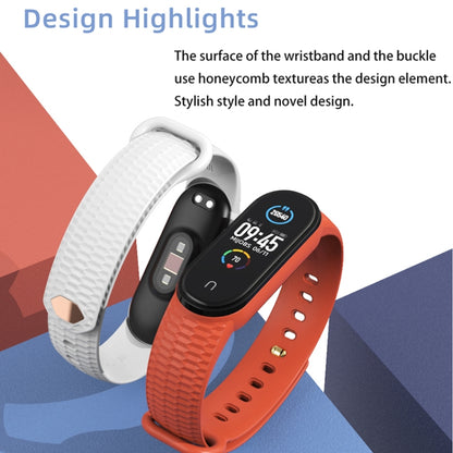 For Xiaomi Mi Band 5/6/7 Mijobs Solid Color Honeycomb Silicone Watch Band(Grass Green) - Watch Bands by MIJOBS | Online Shopping UK | buy2fix