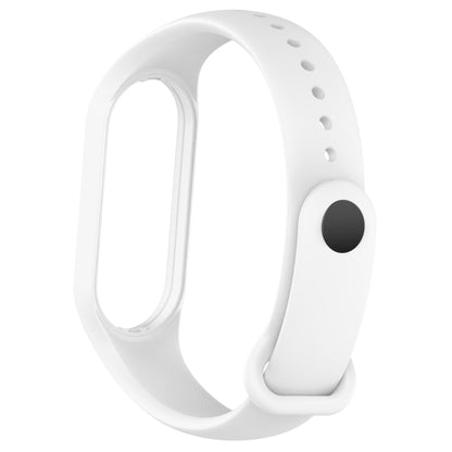 For Xiaomi Mi Band 7 / 7NFC / 6 / 6 NFC / 5 / 5 NFC / Amazfit Band 5 Official Silicone Watch Band(White) - Watch Bands by buy2fix | Online Shopping UK | buy2fix