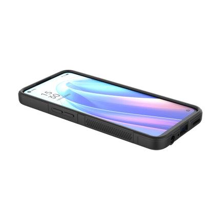 For OPPO Reno7 5G Global / Find X5 Lite Magic Shield TPU + Flannel Phone Case(Black) - OPPO Cases by buy2fix | Online Shopping UK | buy2fix