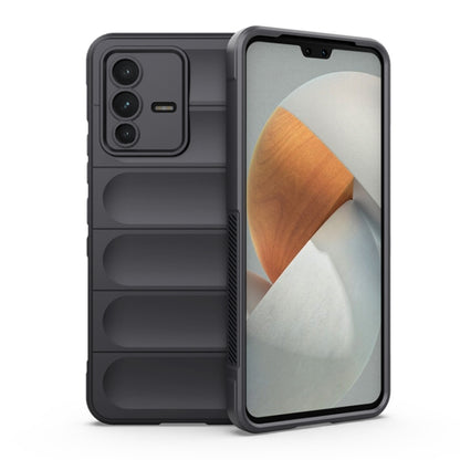 For vivo S12 Magic Shield TPU + Flannel Phone Case(Dark Grey) - vivo Cases by buy2fix | Online Shopping UK | buy2fix