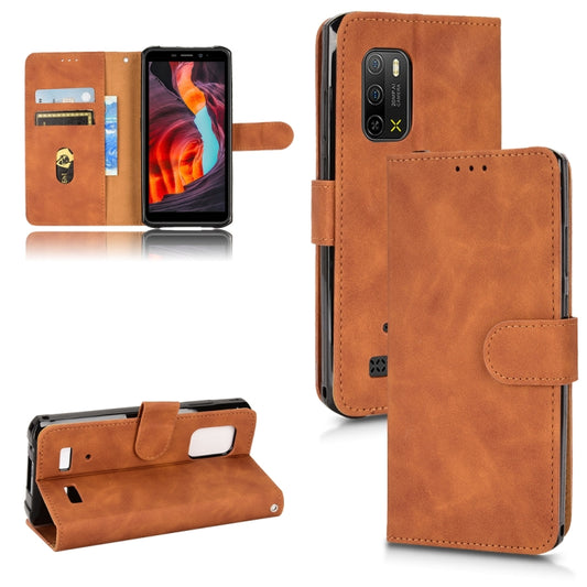 For Ulefone Armor X10 Skin Feel Magnetic Flip Leather Phone Case(Brown) - Ulefone Cases by buy2fix | Online Shopping UK | buy2fix