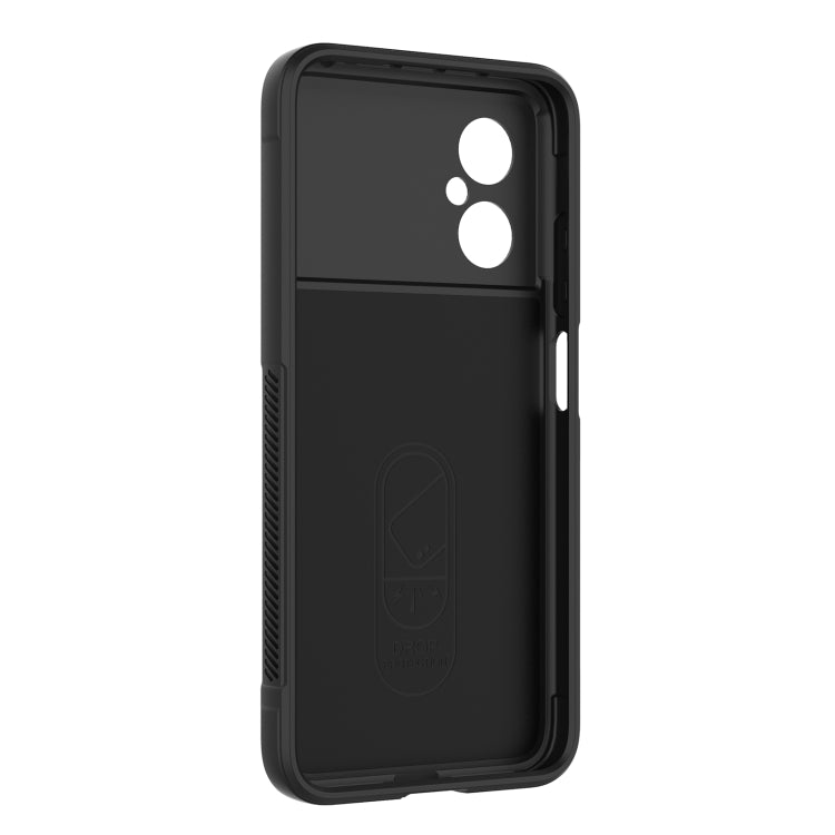 For Xiaomi Poco M4 5G Magic Shield TPU + Flannel Phone Case(Dark Grey) - Xiaomi Cases by buy2fix | Online Shopping UK | buy2fix