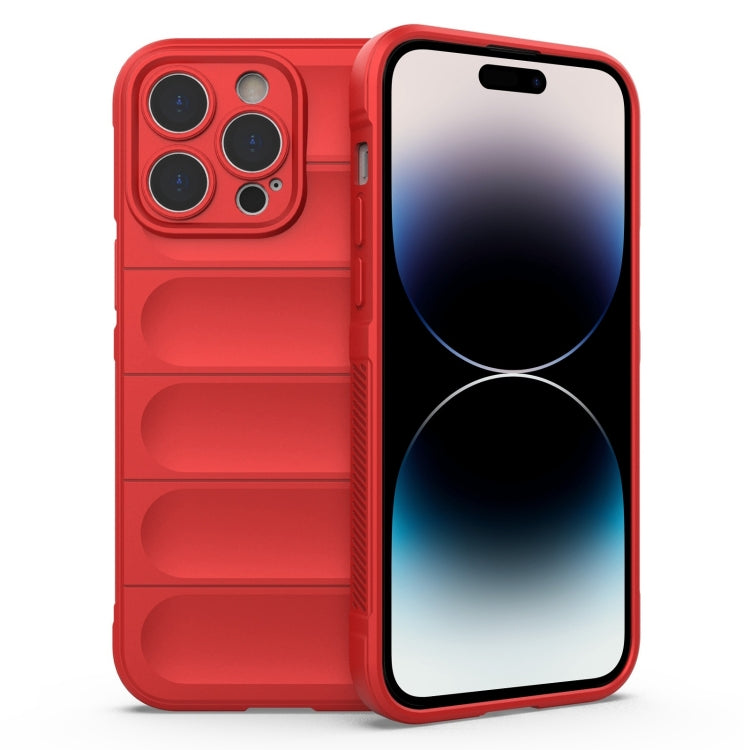 For iPhone 14 Pro Max Magic Shield TPU + Flannel Phone Case (Red) - iPhone 14 Pro Max Cases by buy2fix | Online Shopping UK | buy2fix