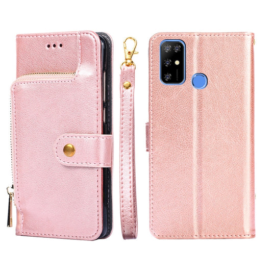 For DOOGEE X96 Pro Zipper Bag Leather Phone Case(Rose Gold) - More Brand by buy2fix | Online Shopping UK | buy2fix