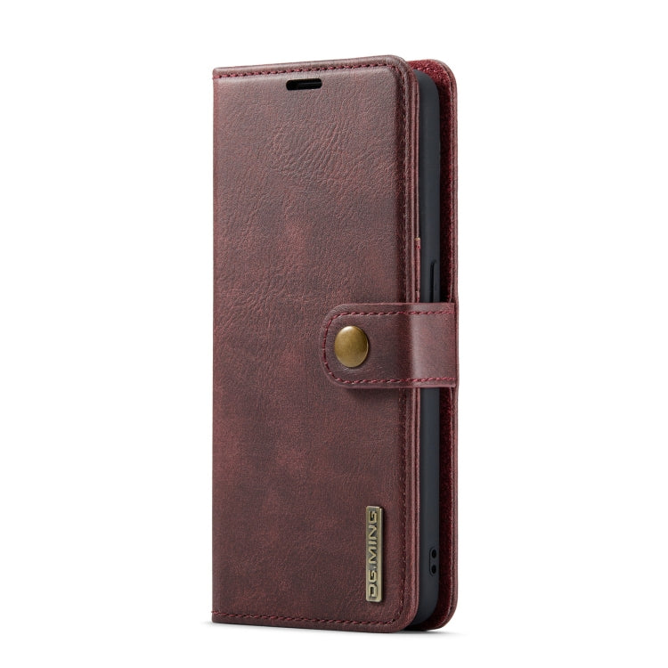 For OnePlus Nord N20 5G DG.MING Crazy Horse Texture Detachable Magnetic Leather Phone Case(Red) - OnePlus Cases by DG.MING | Online Shopping UK | buy2fix