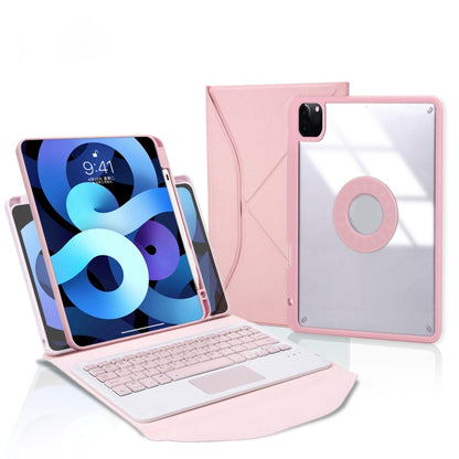 Z11B-A Pen Slot Touchpad Bluetooth Keyboard Leather Tablet Case For iPad Pro 11 2021/2020/2018(Pink) - For iPad Pro by buy2fix | Online Shopping UK | buy2fix