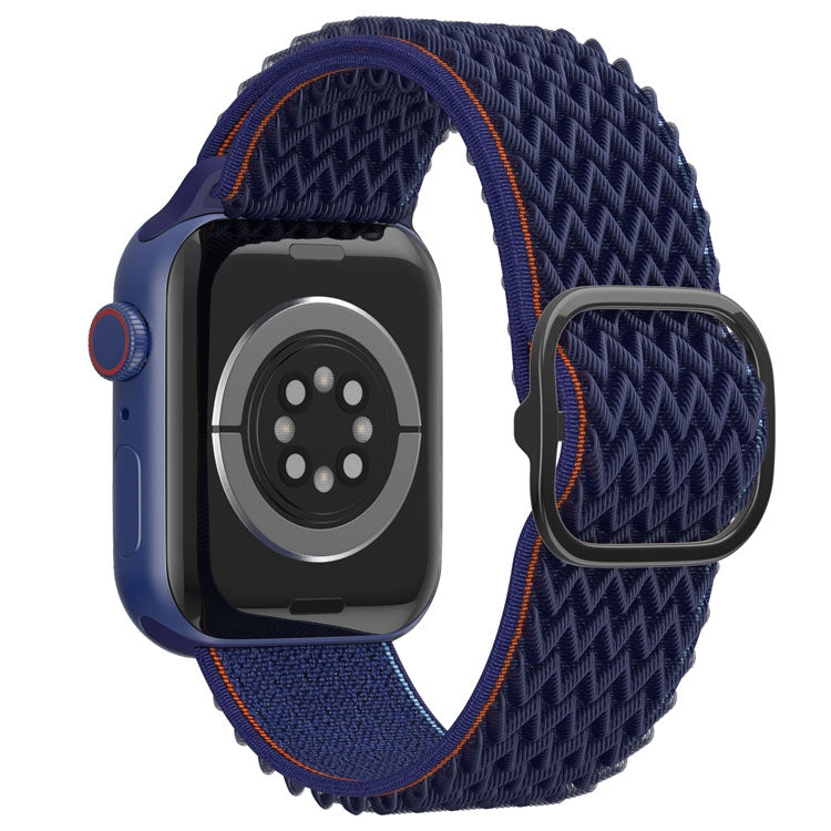 Wave Nylon Watch Band For Apple Watch Ultra 49mm&Watch Ultra 2 49mm / Series 9&8&7 45mm / SE 3&SE 2&6&SE&5&4 44mm / 3&2&1 42mm(Navy Blue) - Watch Bands by buy2fix | Online Shopping UK | buy2fix