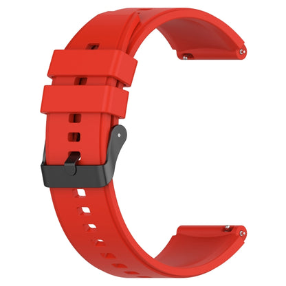 For Samsung Galaxy Watch 5 40mm 20mm Black Buckle Step Silicone Watch Band(Red) - Watch Bands by buy2fix | Online Shopping UK | buy2fix