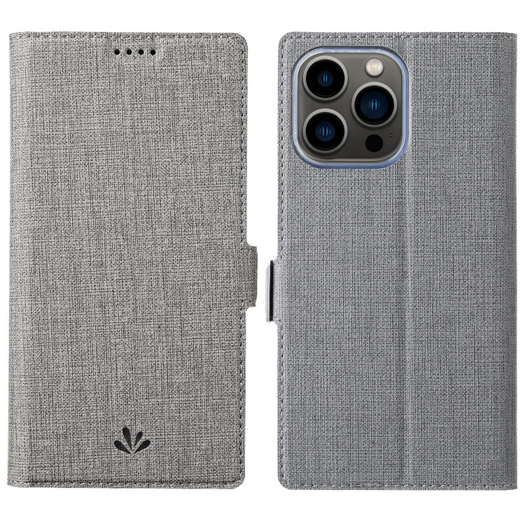 For iPhone 14 Pro Max ViLi K Series Dual-side Buckle Magsafe Leather Phone Case(Grey) - iPhone 14 Pro Max Cases by ViLi | Online Shopping UK | buy2fix