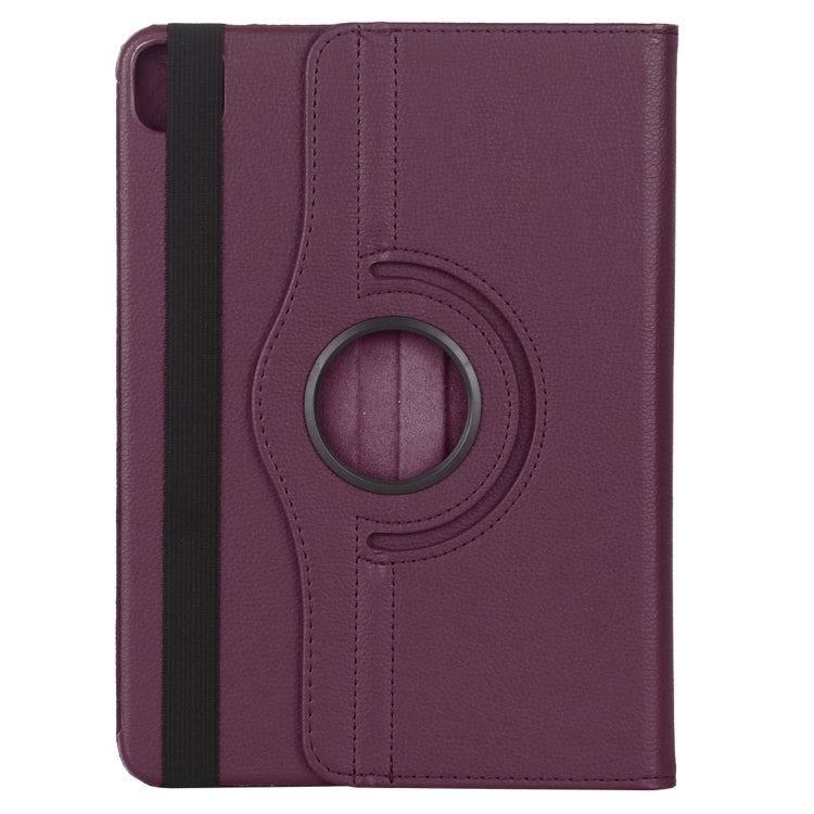 For iPad Air 13 2024 / iPad Pro 12.9 2022 / 2021 / 2020 Litchi Texture Horizontal Flip 360 Degrees Rotation Leather Tablet Case with Holder(Purple) - iPad Pro 12.9 (2022/2021) Cases by buy2fix | Online Shopping UK | buy2fix