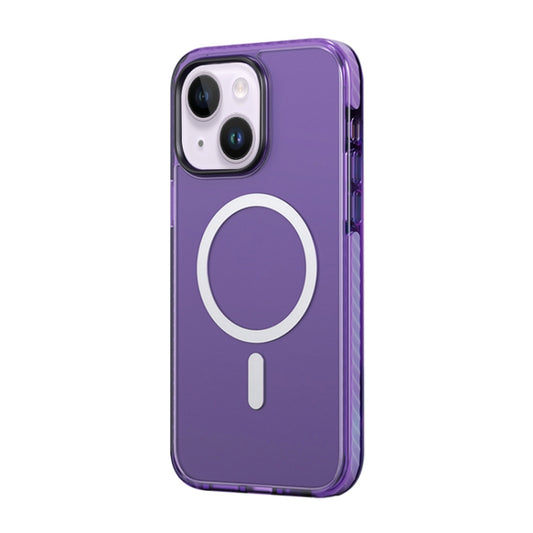 For iPhone 14 Plus ROCK Double-layer Armor Shield MagSafe Magnetic Phone Case (Purple) - iPhone 14 Plus Cases by ROCK | Online Shopping UK | buy2fix