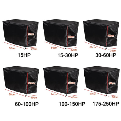 210D Oxford Cloth Boat Propeller Engine Waterproof and Dustproof Cover, Size:74x45x58cm/100-150HP(Black) - Marine Accessories & Parts by buy2fix | Online Shopping UK | buy2fix