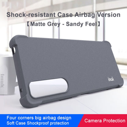 For Sony Xperia 5 IV imak Shockproof Airbag TPU Phone Case(Matte Grey) - Sony Cases by imak | Online Shopping UK | buy2fix