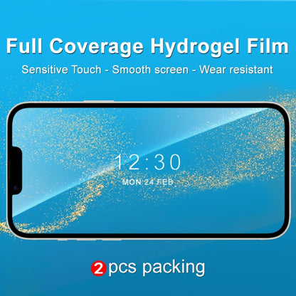 For iPhone 14 2pcs imak Curved Full Screen Hydrogel Film Protector - Front Protector by imak | Online Shopping UK | buy2fix