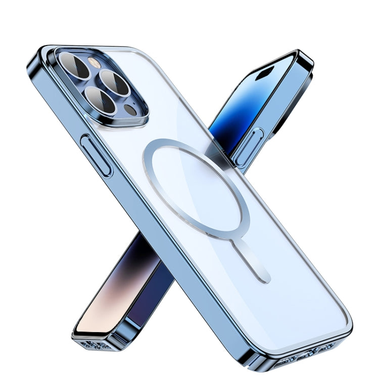 For iPhone 14 Pro Mutural Jing Shuo Series Magsafe Phone Case(Silver) - iPhone 14 Pro Cases by Mutural | Online Shopping UK | buy2fix