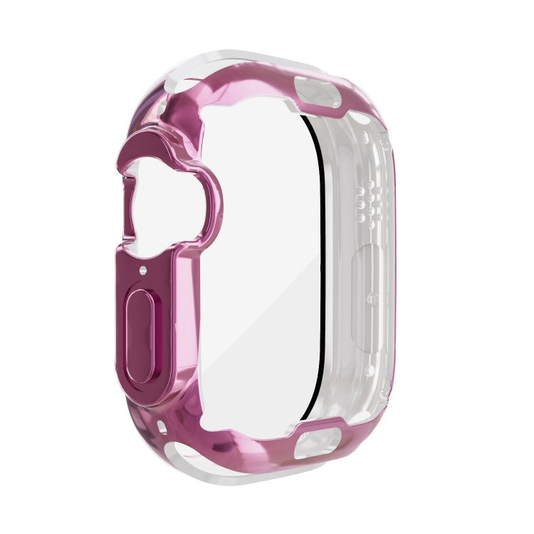 For Apple Watch 8 / 7 41mm All-inclusive Plating TPU Shockproof Case(Pink) - Watch Cases by buy2fix | Online Shopping UK | buy2fix