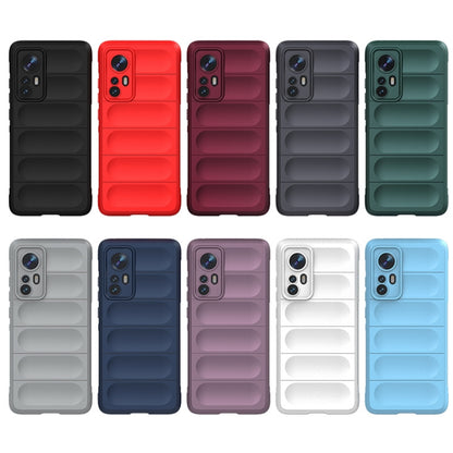 For Xiaomi 12 Magic Shield TPU + Flannel Phone Case(Red) - Xiaomi Cases by buy2fix | Online Shopping UK | buy2fix