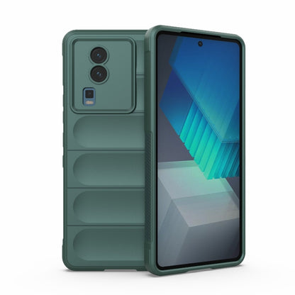 For vivo iQOO Neo7 Magic Shield TPU + Flannel Phone Case(Dark Green) - vivo Cases by buy2fix | Online Shopping UK | buy2fix