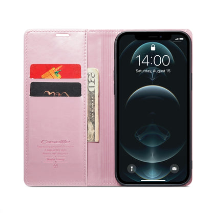 For iPhone 12 Pro Max CaseMe 003 Crazy Horse Texture Leather Phone Case(Rose Gold) - iPhone 12 Pro Max Cases by CaseMe | Online Shopping UK | buy2fix