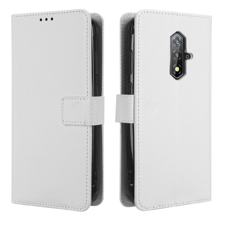 For Blackview BV5200 Diamond Texture Leather Phone Case(White) - More Brand by buy2fix | Online Shopping UK | buy2fix