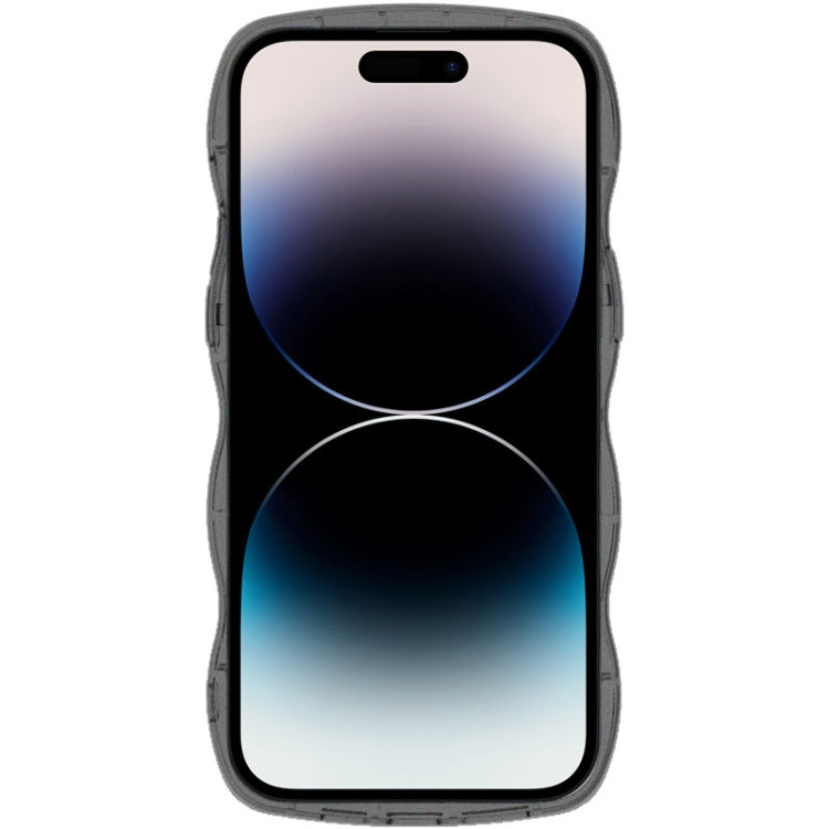 For iPhone 14 Pro IMAK UX-8 Series Transparent Shockproof TPU Phone Case(Transparent Black) - iPhone 14 Pro Cases by imak | Online Shopping UK | buy2fix