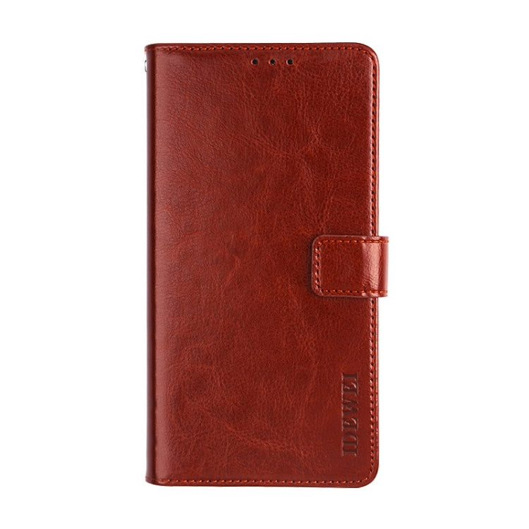 For Blackview BV6100 idewei Crazy Horse Texture Horizontal Flip Leather Case with Holder & Card Slots & Wallet(Brown) - More Brand by idewei | Online Shopping UK | buy2fix