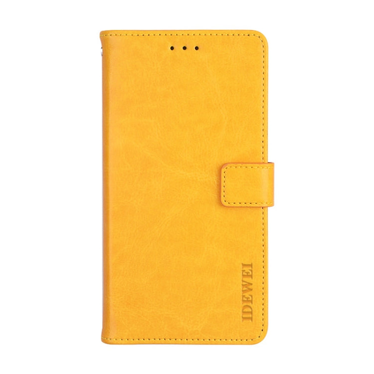 For Doogee X55 idewei  Crazy Horse Texture Horizontal Flip Leather Case with Holder & Card Slots & Wallet(Yellow) - More Brand by idewei | Online Shopping UK | buy2fix