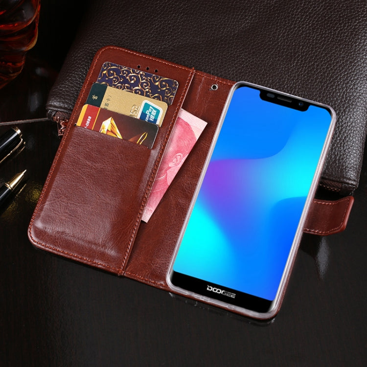 For Doogee X70 idewei  Crazy Horse Texture Horizontal Flip Leather Case with Holder & Card Slots & Wallet(Sky Blue) - More Brand by idewei | Online Shopping UK | buy2fix