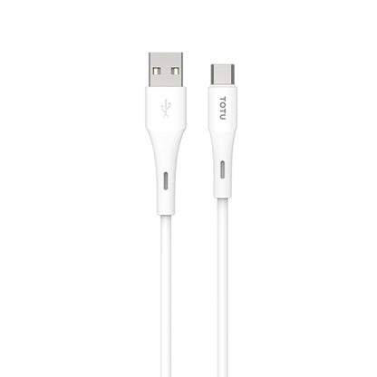 TOTU BT-023 Skin Sense Series USB to Type-C Silicone Data Cable, Length:2m(White) - USB-C & Type-C Cable by TOTUDESIGN | Online Shopping UK | buy2fix