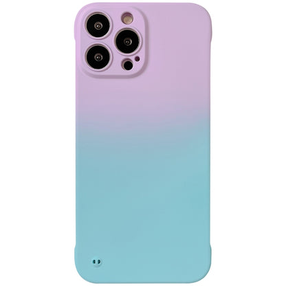 For iPhone 13 Pro Max Frameless Skin Feel Gradient Phone Case(Light Purple + Light Blue) - iPhone 13 Pro Max Cases by buy2fix | Online Shopping UK | buy2fix