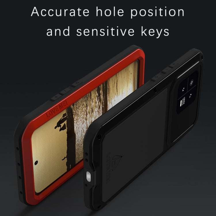 For Xiaomi 13 LOVE MEI Metal Shockproof Life Waterproof Dustproof Phone Case(Red) - Xiaomi Cases by LOVE MEI | Online Shopping UK | buy2fix