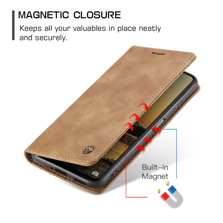 For Xiaomi Redmi Note 12 Pro+ 5G CaseMe 013 Multifunctional Horizontal Flip Leather Phone Case(Brown) - Xiaomi Cases by CaseMe | Online Shopping UK | buy2fix