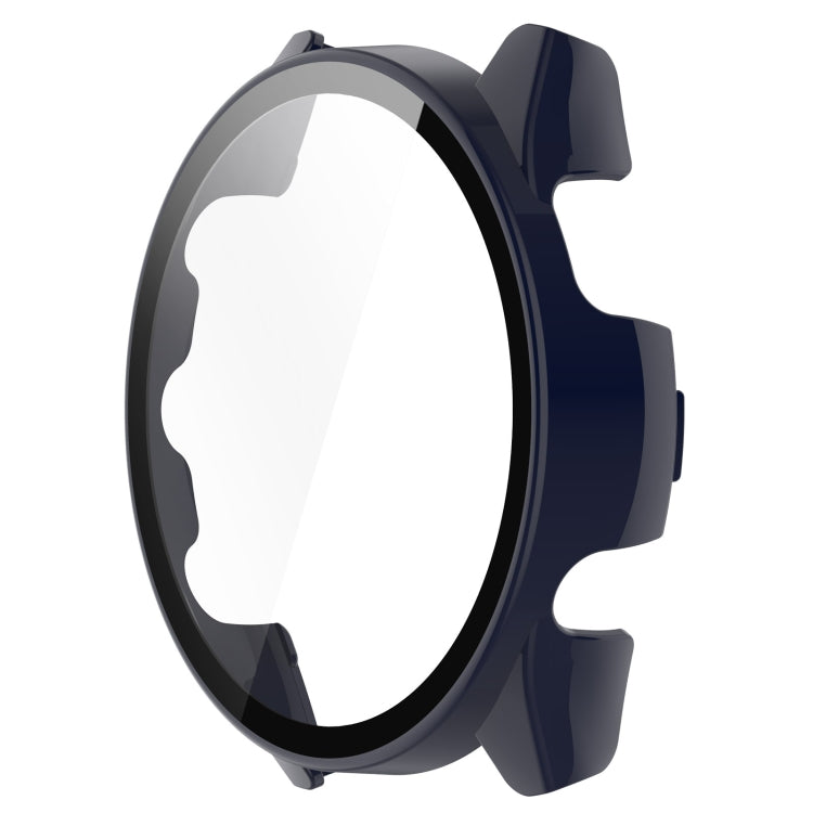 For Garmin Forerunner 265 PC + Tempered Glass Film Integrated Watch Protective Case(Ink Blue) - Watch Cases by buy2fix | Online Shopping UK | buy2fix