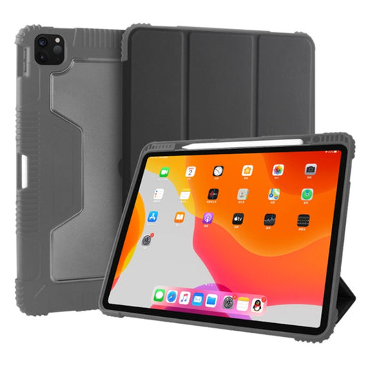 For iPad Pro 12.9 inch 2022 / 2021 / 2020 Mutural Horizontal Flip PC + TPU + PU Leather Tablet Case with Holder & Pen Slot(Black) - iPad Pro 12.9 (2022/2021) Cases by Mutural | Online Shopping UK | buy2fix