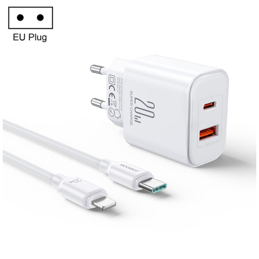 J0YROOM TCF05 20W USB+USB-C/Type-C Dual Interface Fast Charger Set, Specification:EU Plug(White) - USB Charger by JOYROOM | Online Shopping UK | buy2fix