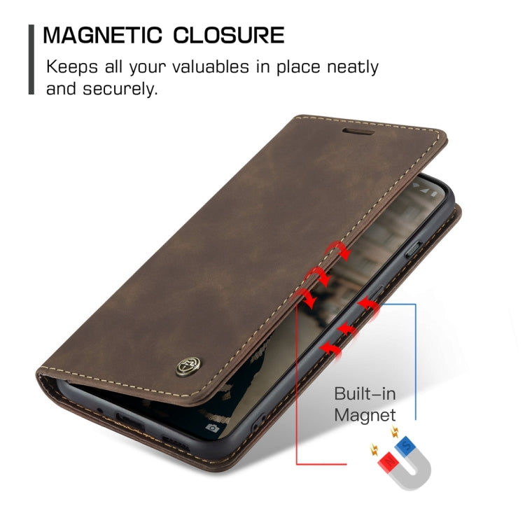 For OnePlus 11 CaseMe 013 Multifunctional Horizontal Flip Leather Phone Case(Coffee) - OnePlus Cases by CaseMe | Online Shopping UK | buy2fix