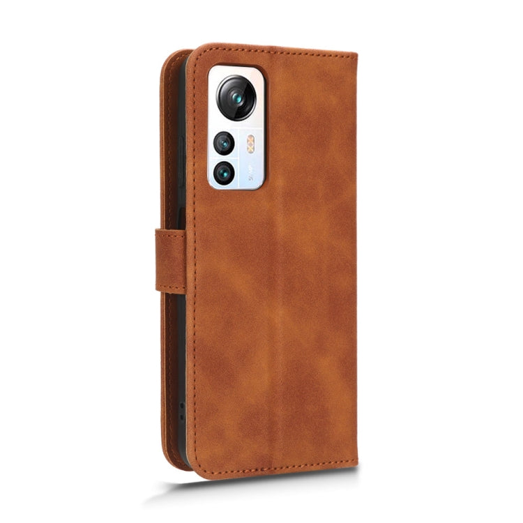 For Blackview A85 Skin Feel Magnetic Flip Leather Phone Case(Brown) - More Brand by buy2fix | Online Shopping UK | buy2fix