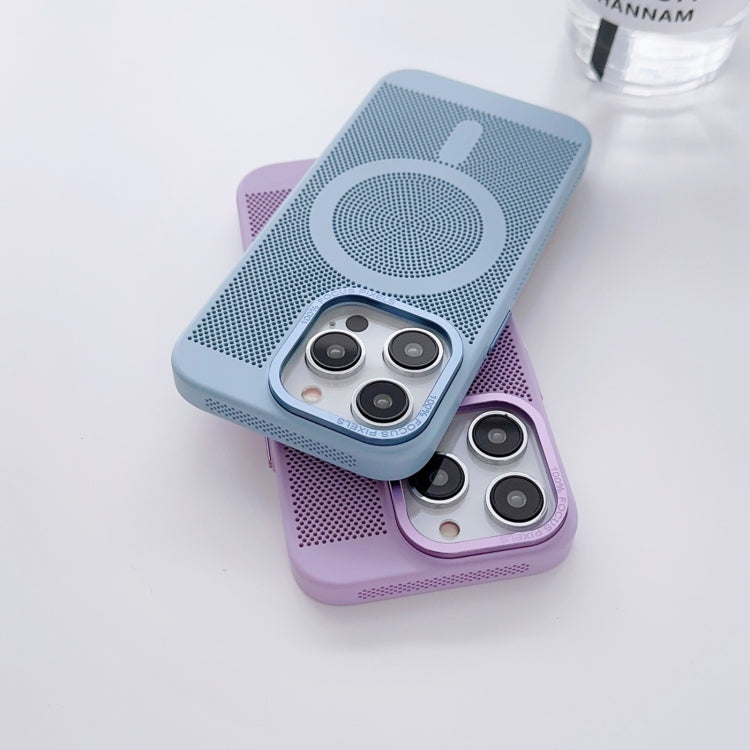 For iPhone 13 Pro Max Grid Cooling MagSafe Magnetic Phone Case(Lilac) - iPhone 13 Pro Max Cases by buy2fix | Online Shopping UK | buy2fix
