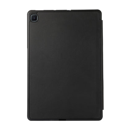 For Samsung Galaxy Tab S6 Lite/Tab S6 Lite 2022 Solid Color 3-folding Leather Tablet Case(Black) - Tab S6 Lite P610 / P615 by buy2fix | Online Shopping UK | buy2fix