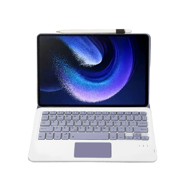 For Xiaomi Pad 6 / Pad 6 Pro A0N7-A Lambskin Texture Ultra-thin Bluetooth Keyboard Leather Case with Touchpad(Purple) - Others Keyboard by buy2fix | Online Shopping UK | buy2fix