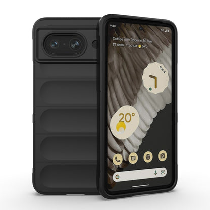 For Google Pixel 8 5G Magic Shield TPU + Flannel Phone Case(Black) - Google Cases by buy2fix | Online Shopping UK | buy2fix