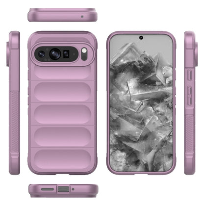 For Google Pixel 9 Pro XL 5G Magic Shield TPU + Flannel Phone Case(Purple) - Google Cases by buy2fix | Online Shopping UK | buy2fix