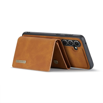 For Samsung Galaxy S23 FE 5G DG.MING M1 Series 3-Fold Multi Card Wallet + Magnetic Phone Case(Brown) - Galaxy S23 FE 5G Cases by DG.MING | Online Shopping UK | buy2fix