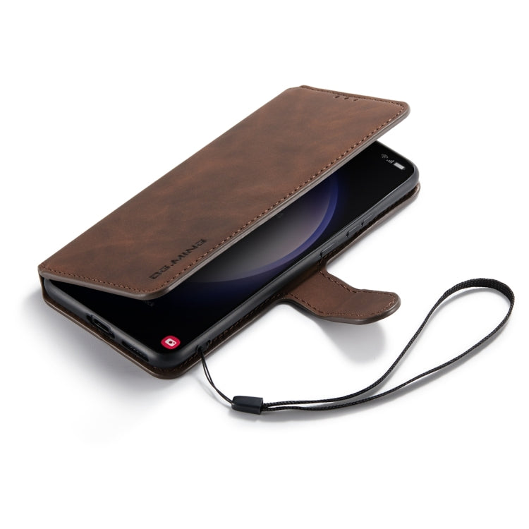 For Samsung Galaxy S23+ 5G DG.MING Retro Oil Edge Flip Leather Phone Case(Coffee) - Galaxy S23+ 5G Cases by DG.MING | Online Shopping UK | buy2fix