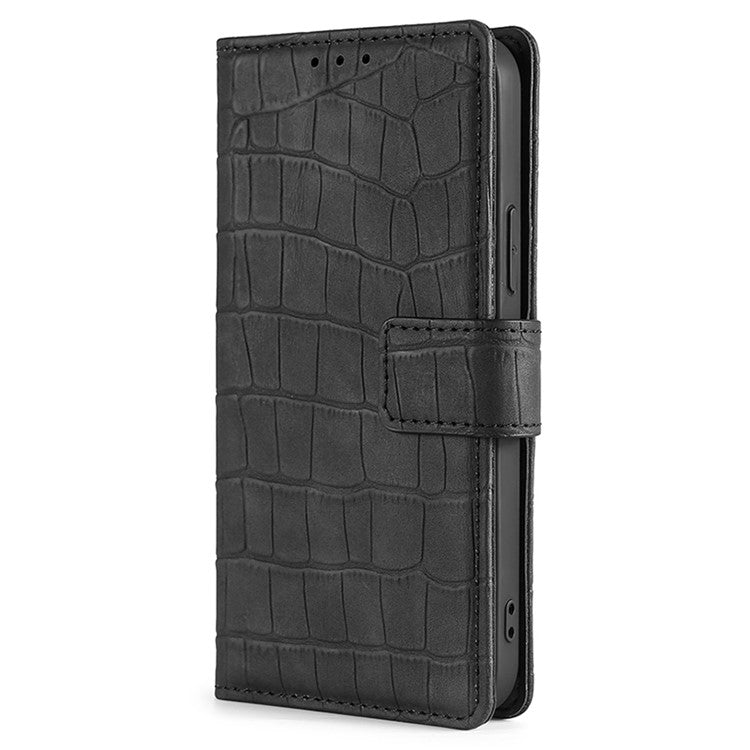 For Xiaomi Redmi Turbo 3 5G Skin Feel Crocodile Magnetic Clasp Leather Phone Case(Black) - 13 Ultra Cases by buy2fix | Online Shopping UK | buy2fix