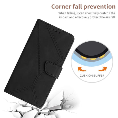 For Motorola Moto G04 / G24 Stitching Embossed Leather Phone Case(Black) - Motorola Cases by buy2fix | Online Shopping UK | buy2fix